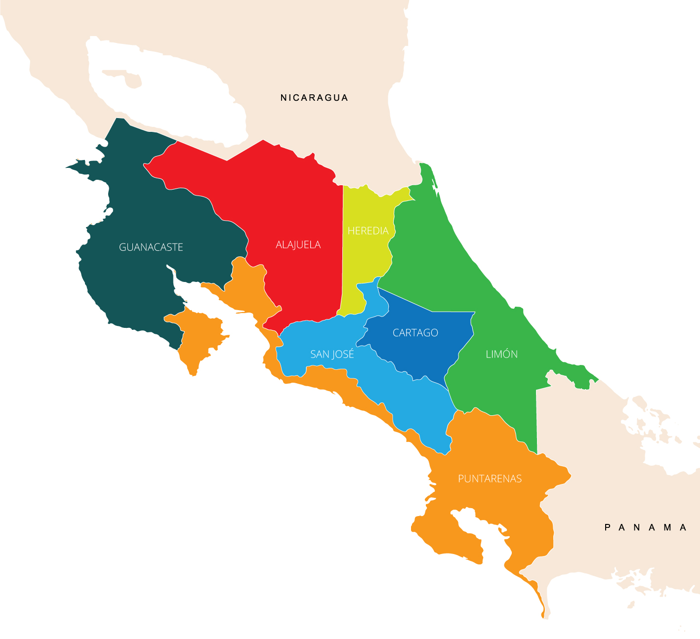 Costa Rica Y Sus Regiones