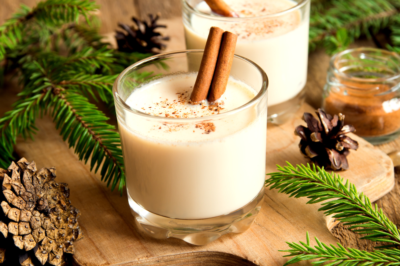 Eggnog with cinnamon